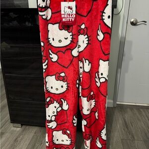 Hello Kitty Red and White Heart Pajama Bottoms